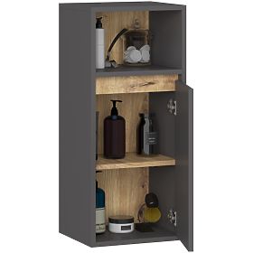 HANGING BATHROOM CABINET VAMI W35 1D 1W GRAPHITE GRAY / ARTISAN OAK