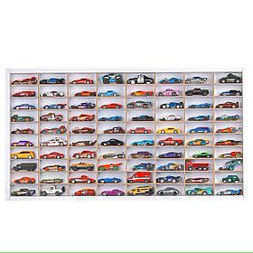 Hot Wheels Car Shelf - White, 80 Slots, LilaBaby