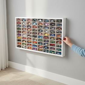 Hot Wheels Car Shelf - White, 80 Slots