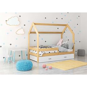 Paula House Bed with Guardrail 160 x 80 cm - Pine