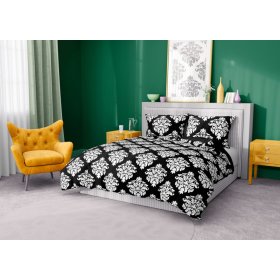 Cotton bedclothes Glamor black and white 140x200cm + 70x90cm, Faro