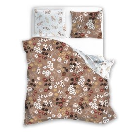 Microfiber bedding Flowers 140x200cm + 70x90cm, Faro