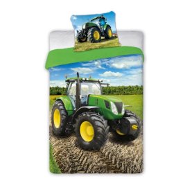 Children's bedding 140x200 cm + 70x90 cm Green tractor, Faro