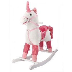 Interactive Rocking Horse White Unicorn, AdamToys