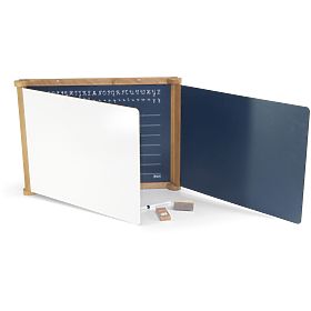 Jeujura Wooden Three-Panel Multifunctional Board 156x43 cm with Accessories