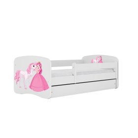 Children's bed with a barrier Ourbaby - Princess with a pony - white, Ourbaby