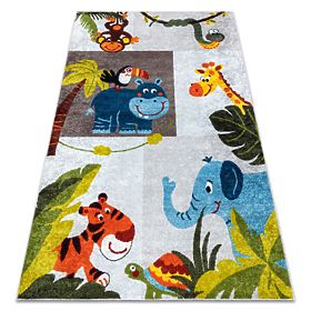 JUNIOR 51858.802 Washing Mat Animals, Africa for Children Non-slip - Grey, F.H.Kabis