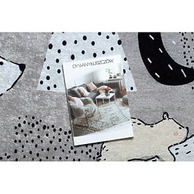 JUNIOR 51974.802 Washable Rug Bears, Animals for Children Anti-Slip - Grey, F.H.Kabis