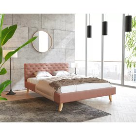 Upholstered bed California 120 x 200 cm - old pink, FDM