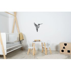 Wooden geometric painting - Hummingbird - different colors