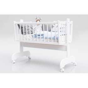 Children's cradle Karol 90 x 40 cm - white, Pietrus