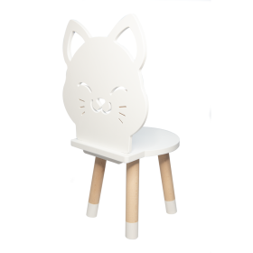 Children's table with chairs - Cat - white, Ourbaby