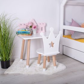Children's table with chairs - Koruna - white, Ourbaby