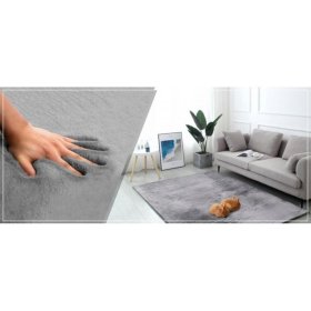 Rabbit New silk carpet - grey, VOPI