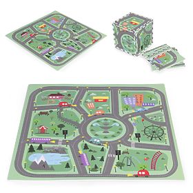 Large Foam Mat EVA for Children City 90.5x90.5 cm 21 pcs ECOTOYS