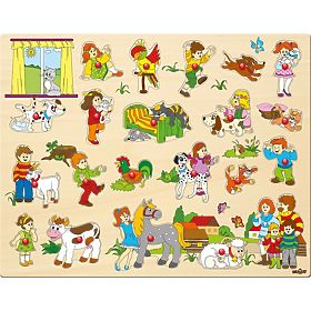 Large Puzzle: Children and Their Animals, Woodyland Woody
