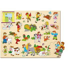 Large Puzzle: Children and Their Animals, Woodyland Woody