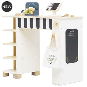 Le Toy Van Market Stall with Cash Register and Accessories, Le Toy Van