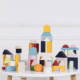 Le Toy Van Petilou Colorful Blocks in Cotton Bag 60 pcs