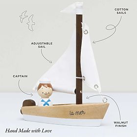 Le Toy Van Wooden Sailboat with Captain, Le Toy Van