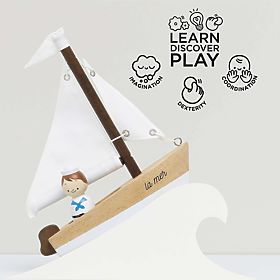Le Toy Van Wooden Sailboat with Captain