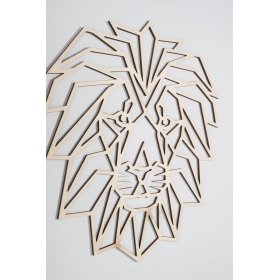 Wooden geometric painting - Lion - different colors