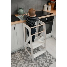 Montessori learning tower Pola Scandi - white, LilaBaby