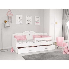 Children's bed JULIE with back 160x80 cm - white, Magnat
