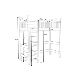 Loft Bed Anita - White