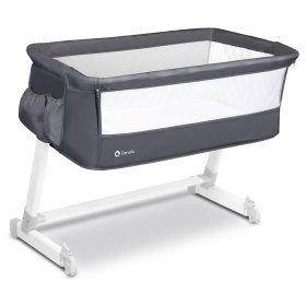 Travel cot to bed parents Theo - dark grey, Lionelo