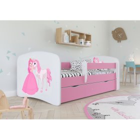 Ourbaby Children's Bed with Safety Rail - Princess with Horse, Ourbaby