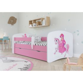 Ourbaby Children's Bed with Safety Rail - Princess on Horse, Ourbaby