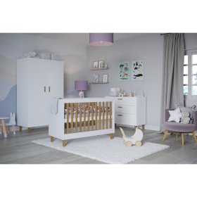 Baby cot KUBI 120 x 60 cm - white