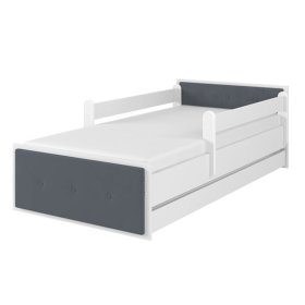 Upholstered children's bed MAX - gray, BabyBoo