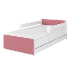 Upholstered children's bed MAX pink headboard, BabyBoo