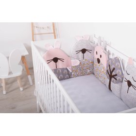 Modular mantinel for the Flowers crib - gray-pink, Studio Kit