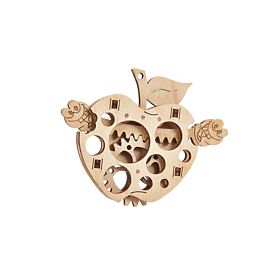 Mechanical Puzzle Apple with Worm