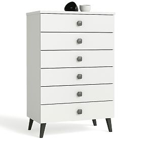 MOBI K-06 WHITE BLACK CHEST OF DRAWERS