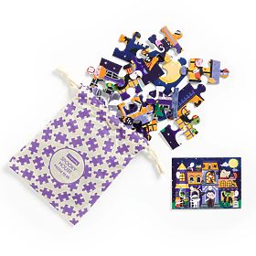 Mudpuppy Puzzle Haunted House in a Cloth Bag 36 Pieces