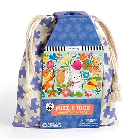 Mudpuppy Puzzle Spring Parade in Cloth Bag 36 Pieces, Mudpuppy