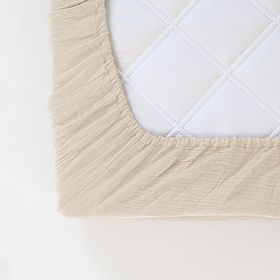 Muslin Fitted Sheet Ourbaby 180x80 cm - Ecru