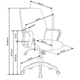 Office chair Spin - beige - white