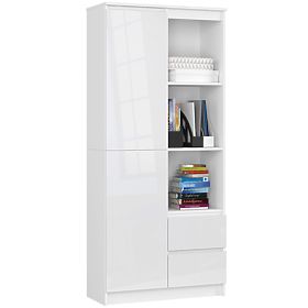 Office Shelf R 80 cm CLP R11 WHITE / WHITE GLOSS