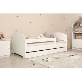 Ourbaby children's bed with a barrier - white, BabyBoo