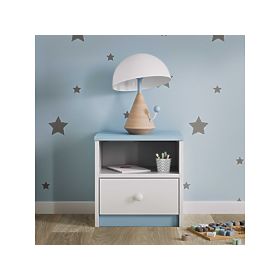 Ourbaby children's bedside table - blue-white, Kocot Kids