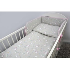 Crib bedding set 120x90cm Pony - grey, Ankras