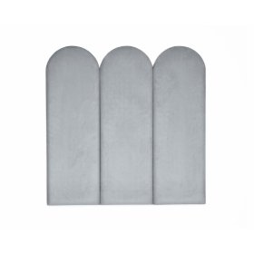 Obluček upholstered panel - gray, MIRAS