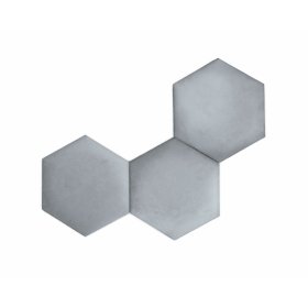 Upholstered panel Hexagon - gray