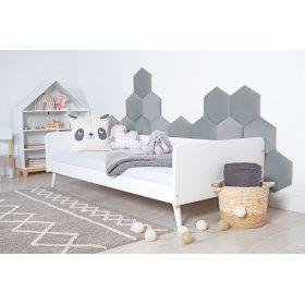 Upholstered panel Hexagon - gray, MIRAS