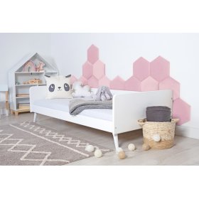 Hexagon upholstered panel - powder pink